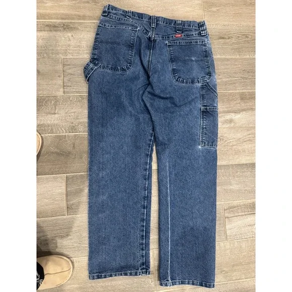Wrangler 94 Relaxed Fit Jeans Mens 34x32 Blue Straight Leg Denim Cotton Blend - Picture 2 of 6